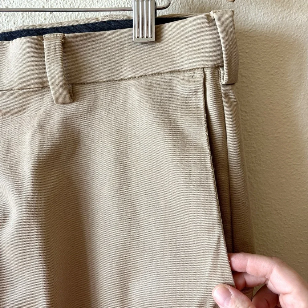 Savane Khaki Trousers Men's 34/29 Cotton Blend Dress Pants Straight Leg Stretch